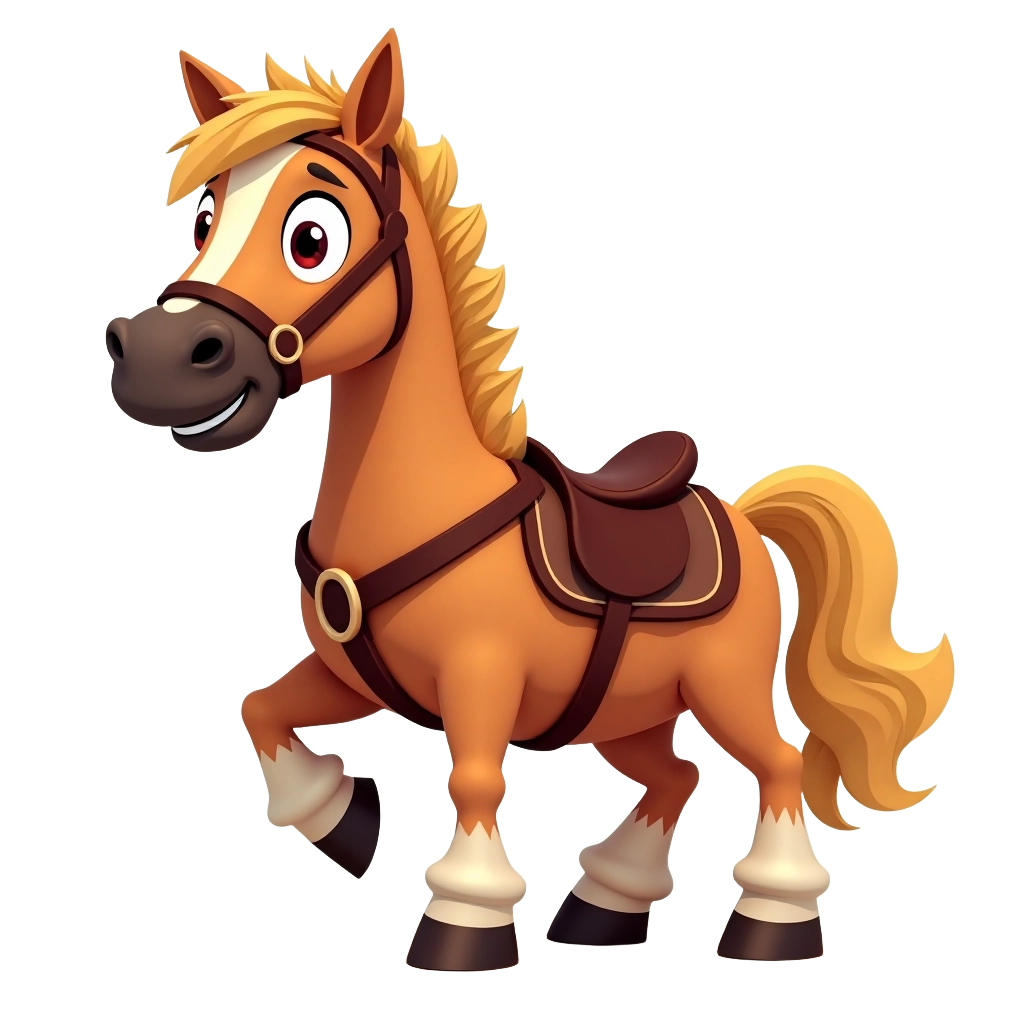 Animated Horse with Saddle